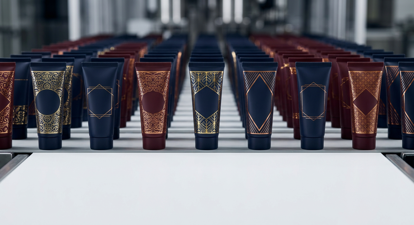 Finished cosmetic laminated tubes with premium decorative finishes