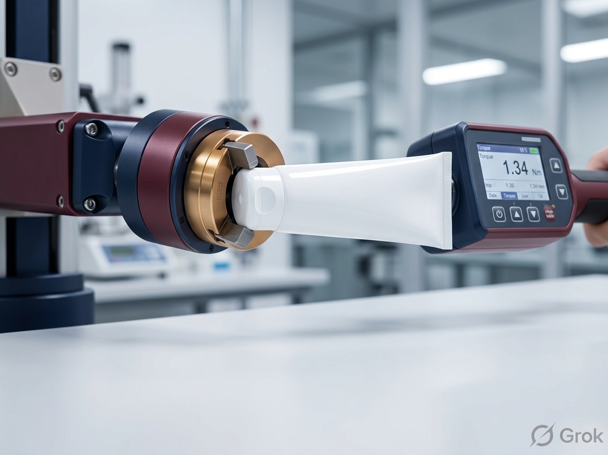 Digital torque inspection of a laminated tube closure